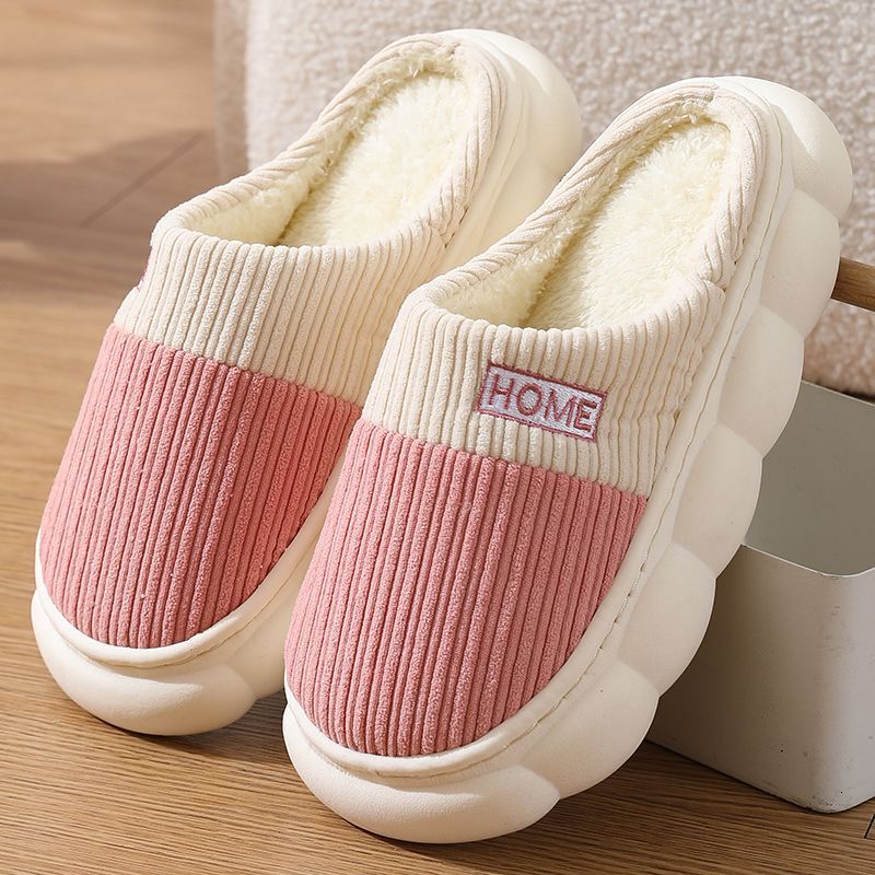 Fashion Gifts Unisex Home Fuzzy Lined Slippers Closed Toe Design Durable Construction For Indoor Home Use And Bedroom Activities - view 6
