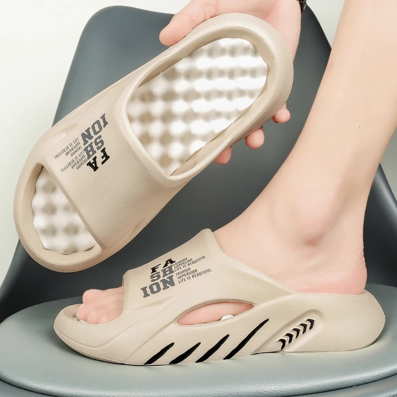 Summer Men Massage Slippers Indoor Outdoor Sandals Beach Casual Shoes Soft Sole Slides Men Flip-flops Mens Sandals Big Size 47 260625 - view 7