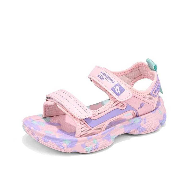 2025 Summer Boys Soft Sandals Fashion Children Shoes Autumn Light Cartoon Sandalias Flat Beach 4-12 Years Old Kids Shoes 12yrs C260522