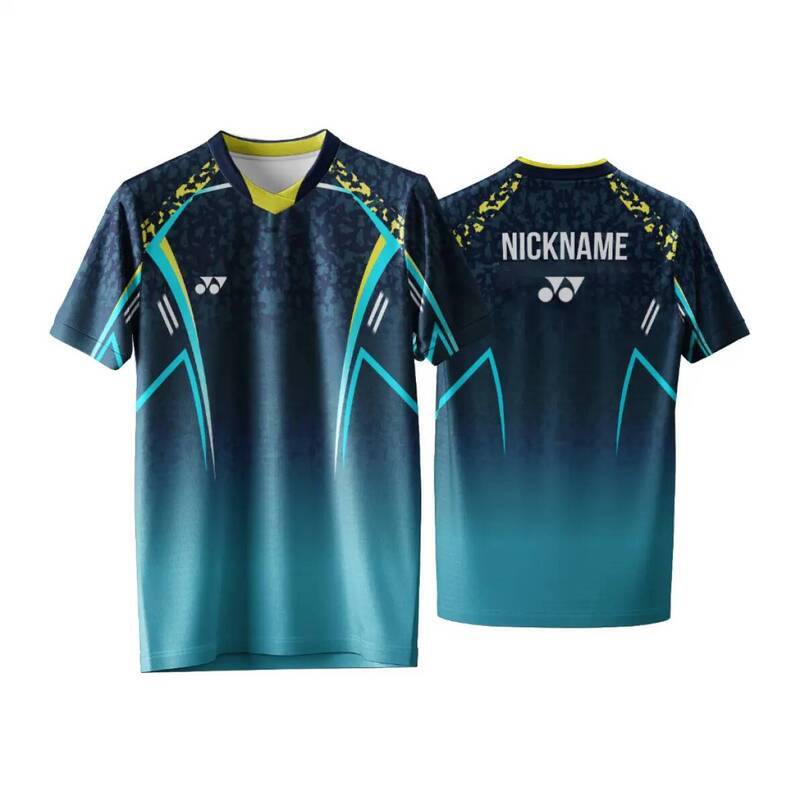 Free customization. Badminton t-shirt, quick-drying, breathable, short-sleeved, fashionable style, best seller in 2026, suitable for both men and wome