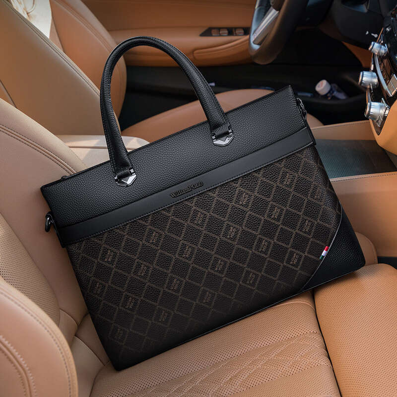 Fashion Genuine Leather Business Handbag Multifunctional Crossbody Shoulder Bag Large Capacity Office Laptop Bag SENYY