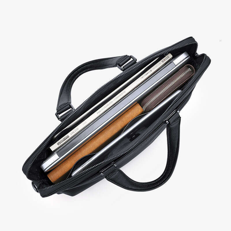Genuine Leather Men Bag Large Capacity Crossbody Handbag 17 Inch Laptop Business Briefcase SENYY