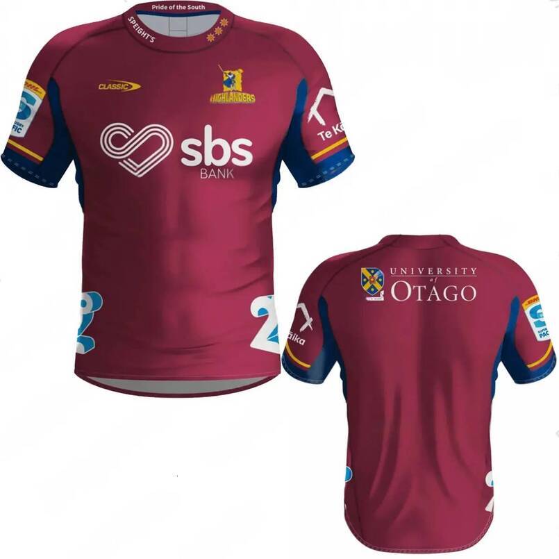 New best-selling products the summer. Highlanders Super Series home year 2024. Rugby training jersey, commander uniform for adults.