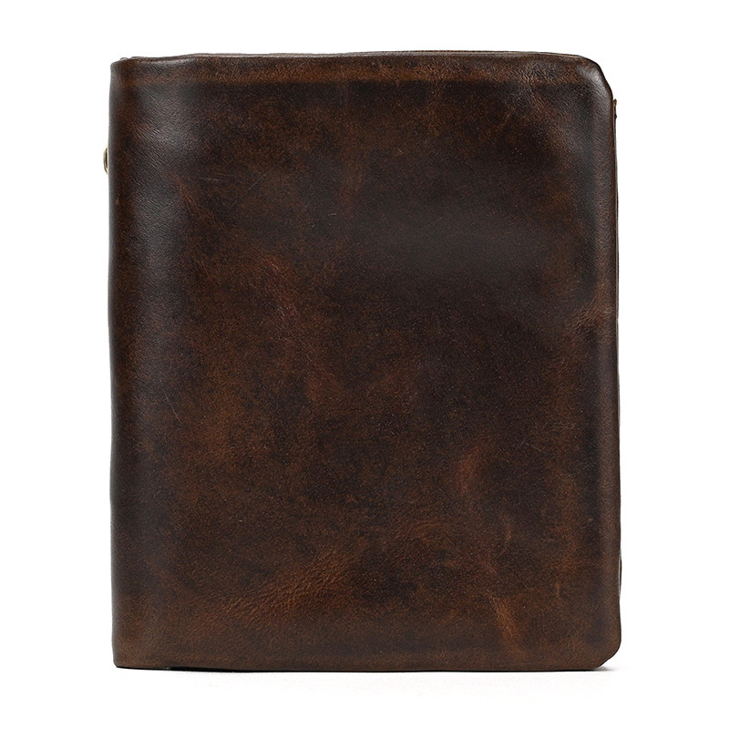Designer Bag Genuine wallet, premium oil leather for men and women, top-layer cowhide, multiple card slots, coin pocket, short style - view 3