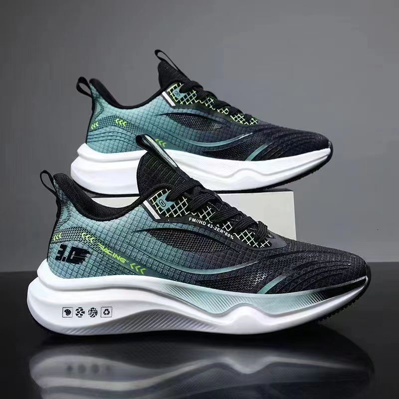 Mens Gradient Mesh Running Shoes Lightweight Breathable Non Slip Athletic Sneakers