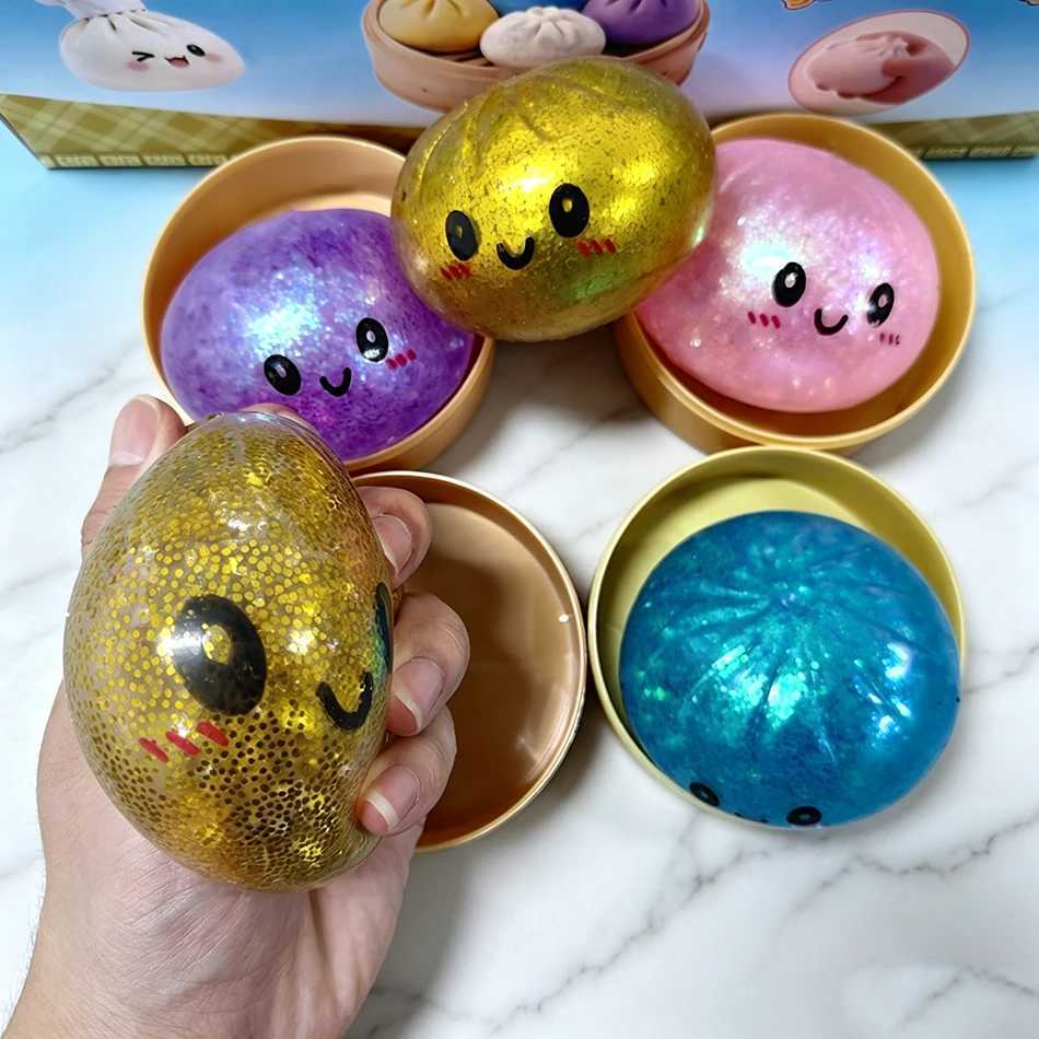 Glitter Dumpling Blind Box Glitter Dumpling Squishy with Box Dumplings Sensory Squeeze Toy for Stress Relief Toys Z260523