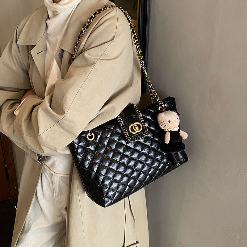 Ladies' single shoulder bag Designer Bag Women's large capacity quilted tote bag, new fashionable single shoulder crossbody bag, briefcase b - view 3