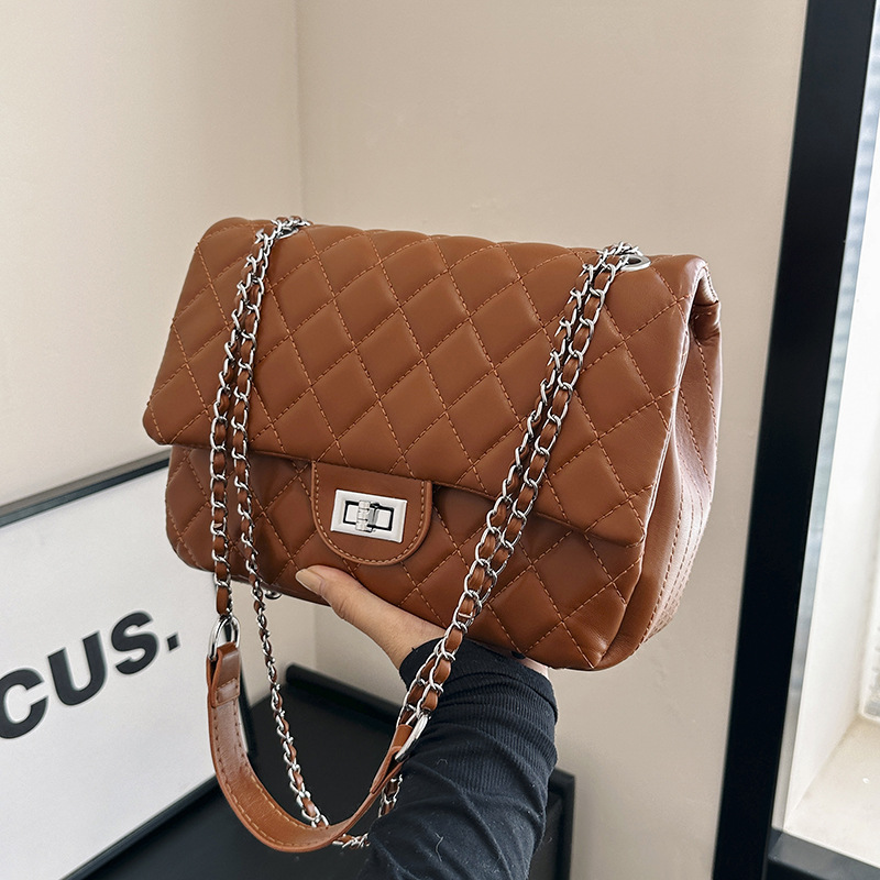 Designer Luxury Stylish Lattice Embroidered Tote Purse Fashion All match Daily Shoulder Crossbody Handbag