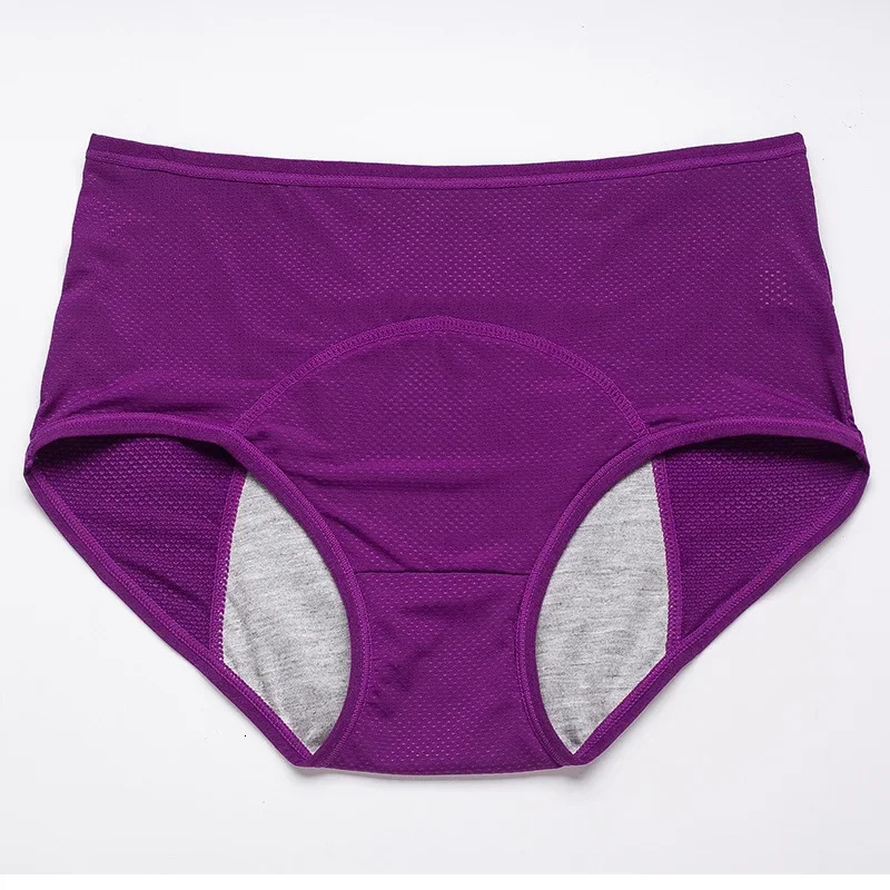 2pcs Physiological Briefs Girl Menstrual Panties Ladies Period Leak Proof Panty Mid Waist Ice Silk Underwear 260522