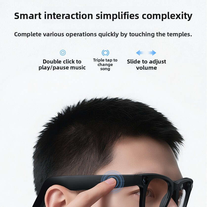 E03 AI Smart Glasses, 800MP Camera, Photo/Video/Audio Recording, Voice Translation, AI Assistant Wake-Up, Image Recognition