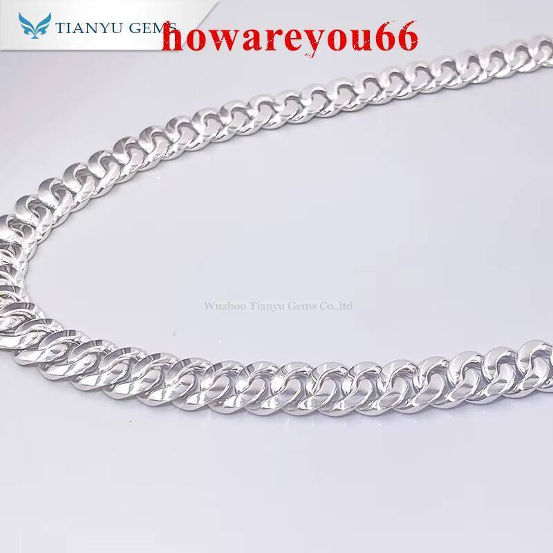 Tianyu Gems Custom 16mm 8mm 925 Sterling Silver Miami Solid 18K 14K Real Gold Cuban Link Chains for Men