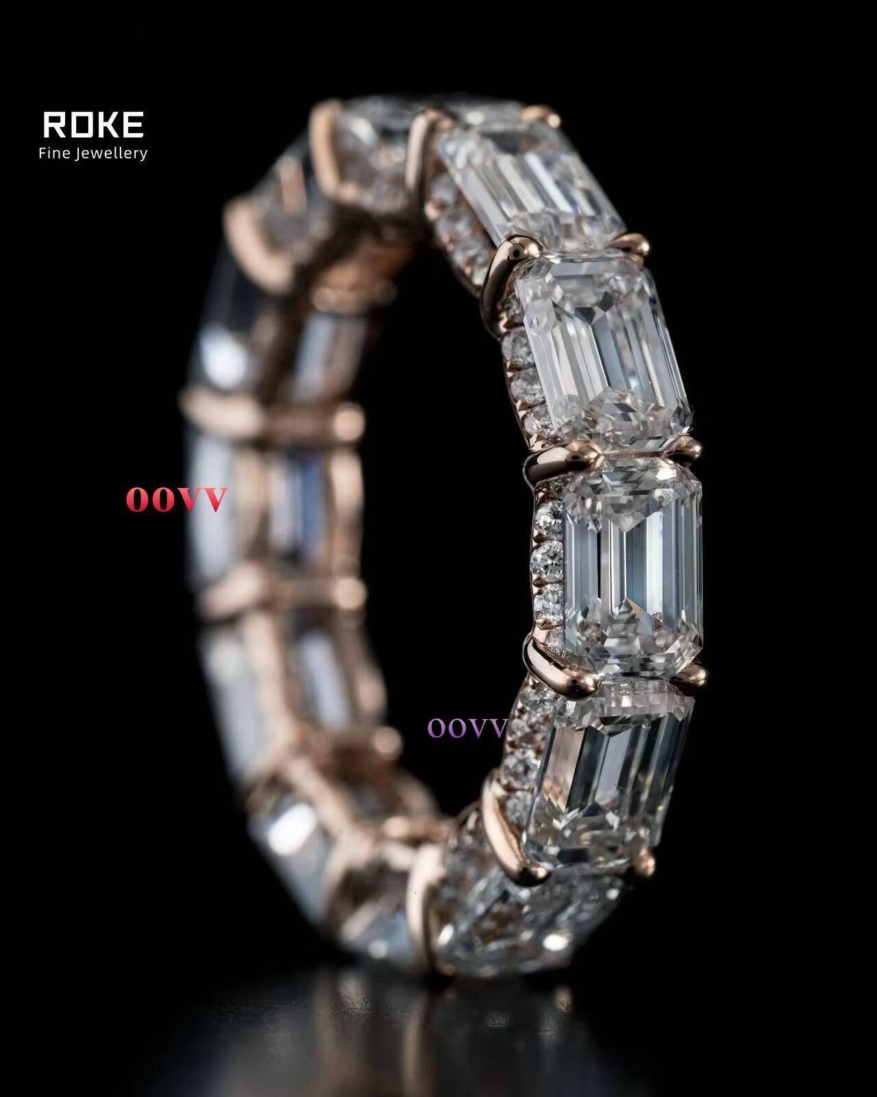 1-5CT Emerald Cut Lab Diamond Ring 9K-18K Gold/Platinum IGI Certified Bridal Jewelry for Women