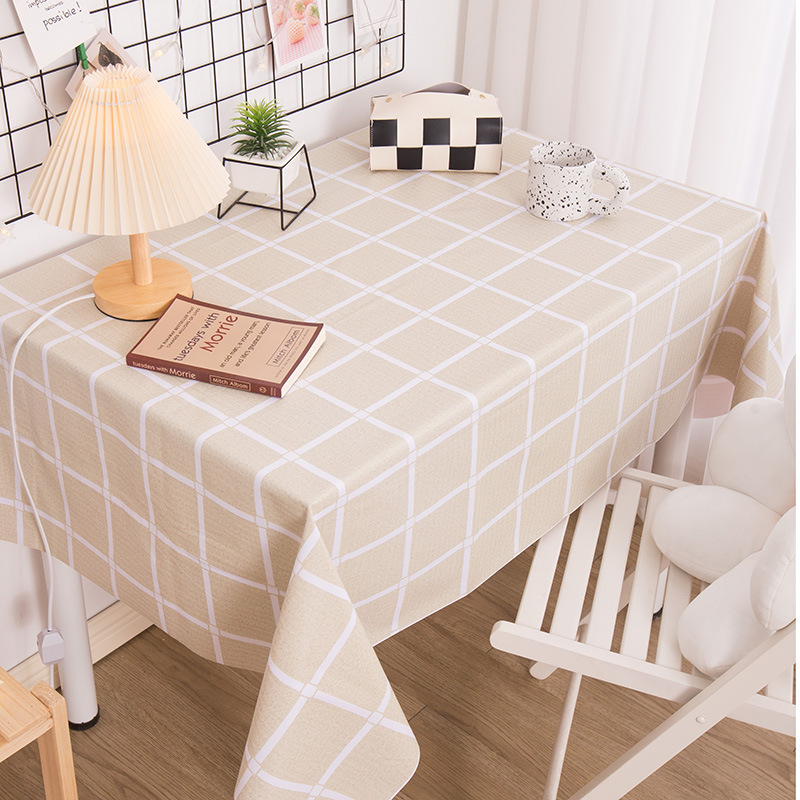 YL-38692 Custom PVC tablecloth, waterproof and oil-proof, desk decoration, dustproof tablecloth, coffee table mat