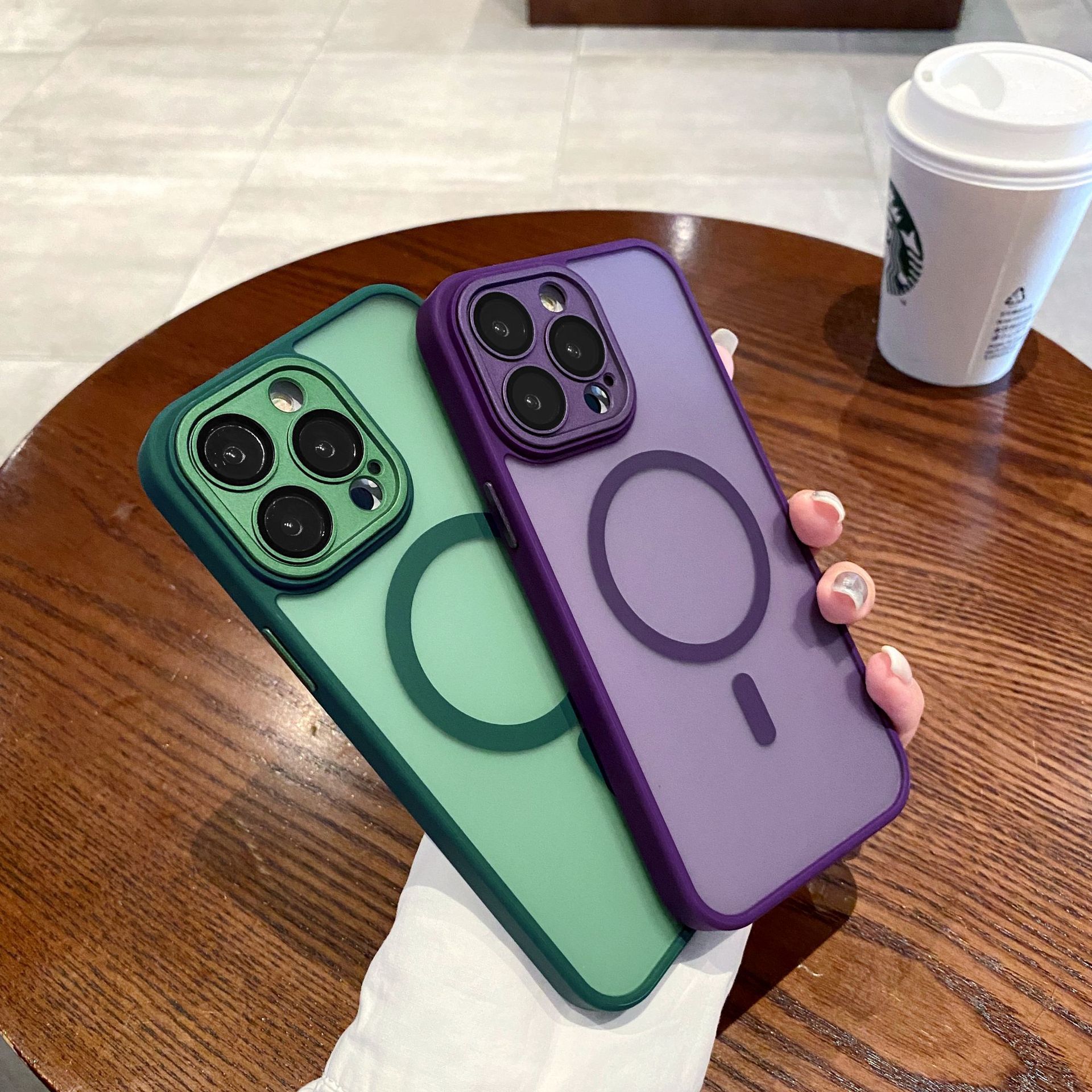 Skin Feel Magnetic Phone Case Anti-drop Shockproof Protective Cover Compatible iPhone 11-17 Series Support Wireless Charging Matte Anti-slip Full Body
