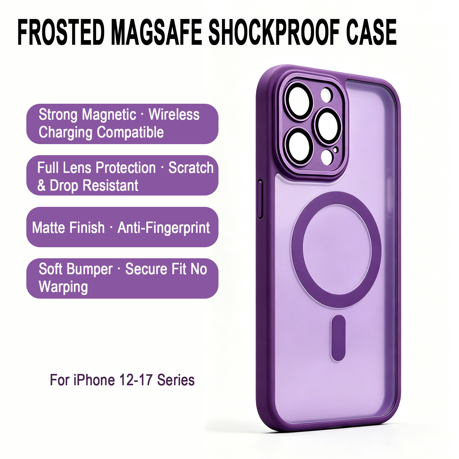 Premium Magsafe Magnetic Anti-drop Phone Case For iPhone 11-17 Series Shockproof Wireless Charging Protective Back Cover