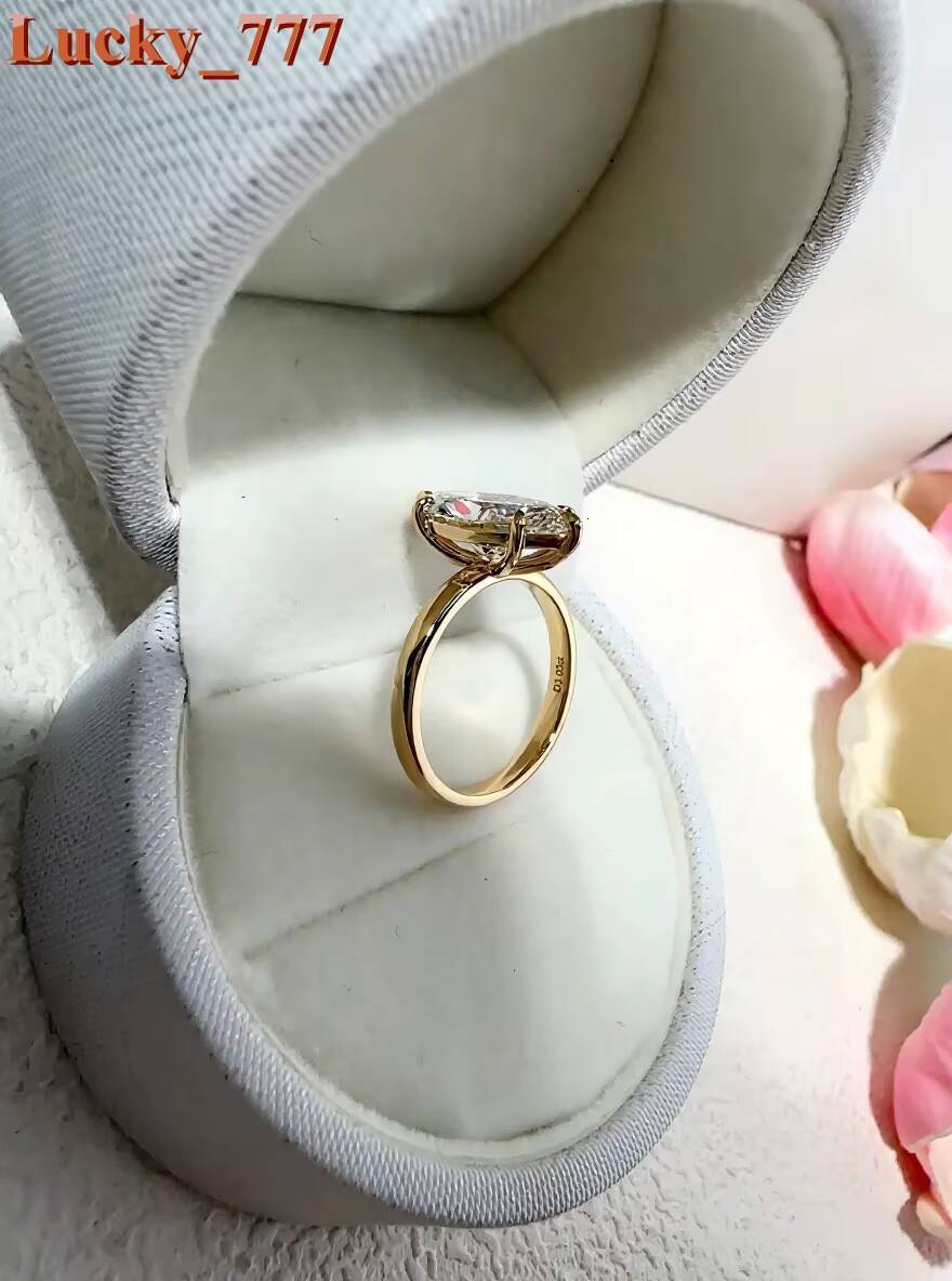 14K 18K IGI Certified Lab Grown Irregular Personalized Horse Eye Shaped Diamond Ring European American Style Womens Ring