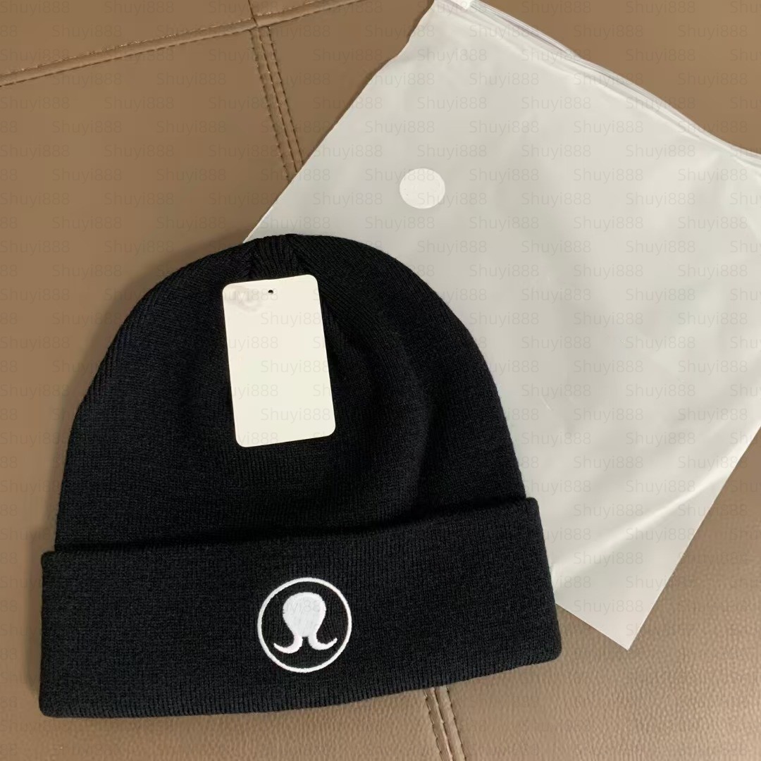 lulumens beanie designer women skull caps 4 season knitted hat mens hats womens beanie embroidered elastic fashion outdoor street couple beanie sports hat