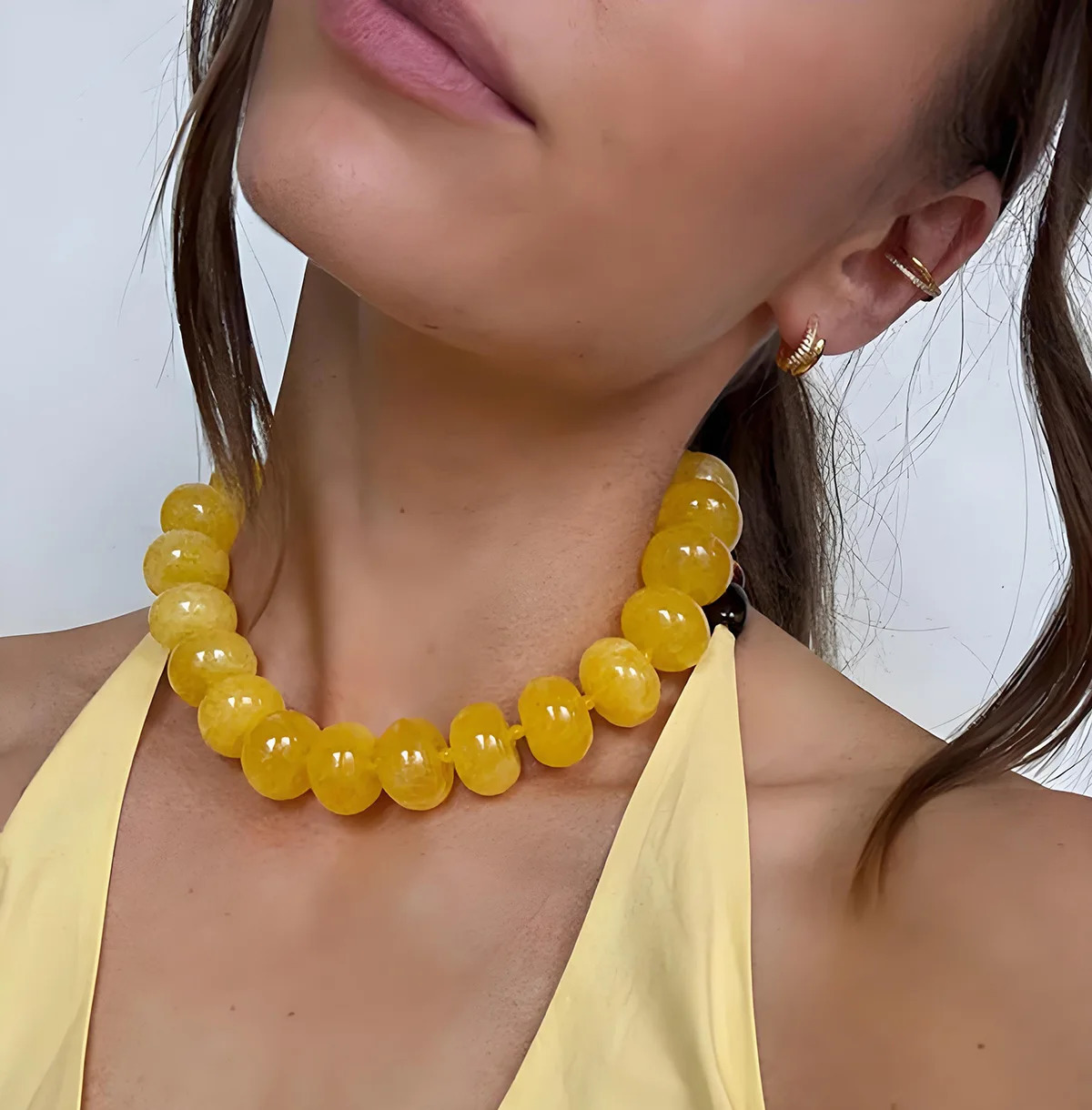Bohemian Fashion Casual Dopamine Resin Bead Necklace Charms Chunky Jewelry Suitable for Women Daily Vacation Wear260521