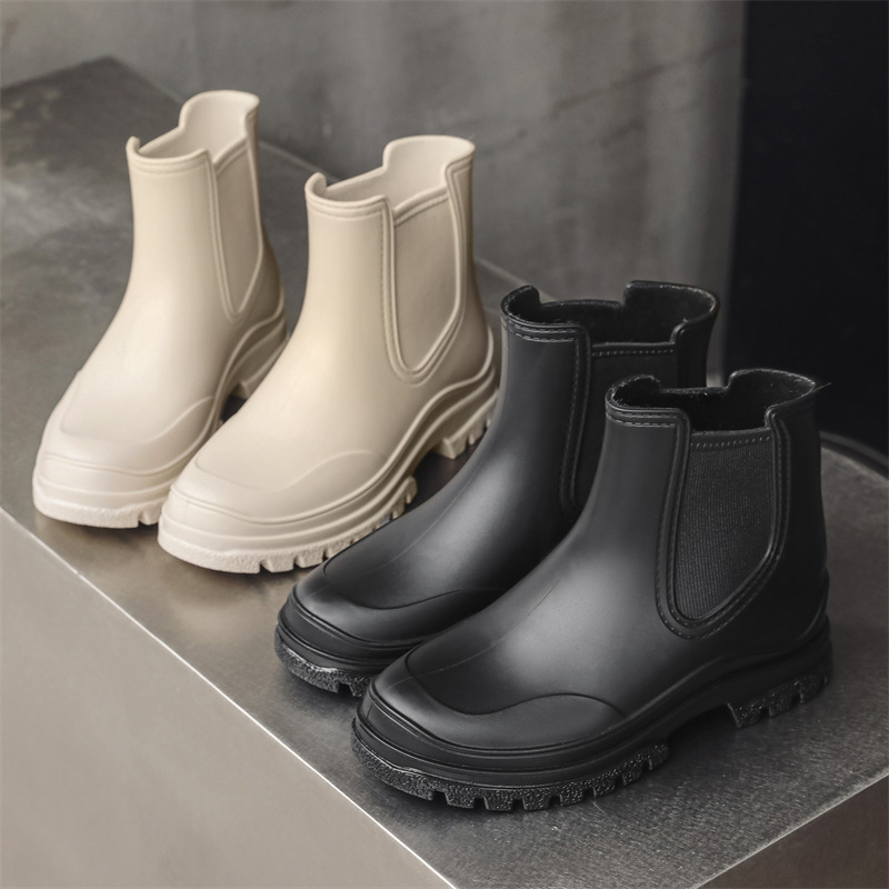 luxury designer boots 2026 New Women's Short Rain Boots, Fashion Waterproof Anti-Slip Rubber Shoes for Outdoor free shipping