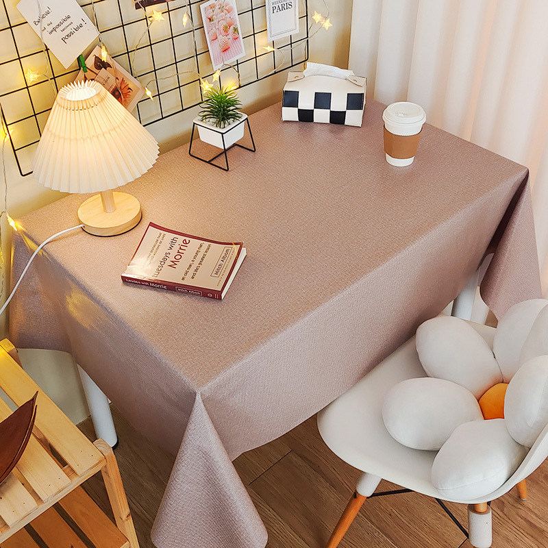 YL-38692 Custom PVC tablecloth, waterproof and oil-proof, desk decoration, dustproof tablecloth, coffee table mat