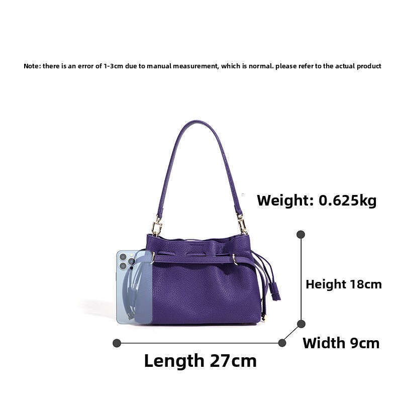 Korean Style Drawstring Crossbody Bag Unique Design Large Capacity Daily Commute Women Shoulder Bag SENYY