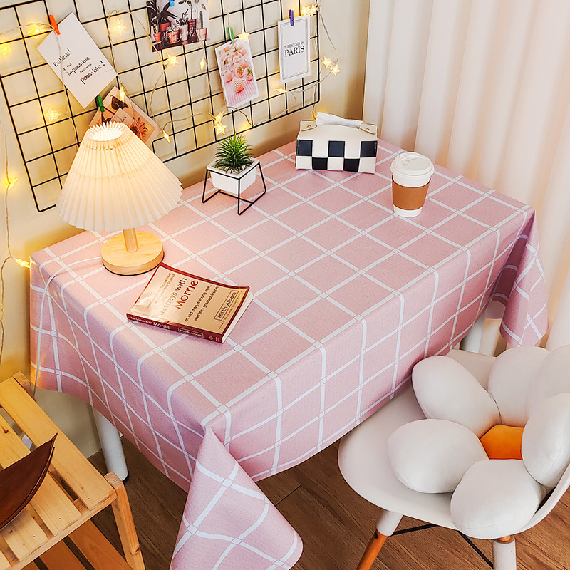 YL-38692 Custom PVC tablecloth, waterproof and oil-proof, desk decoration, dustproof tablecloth, coffee table mat