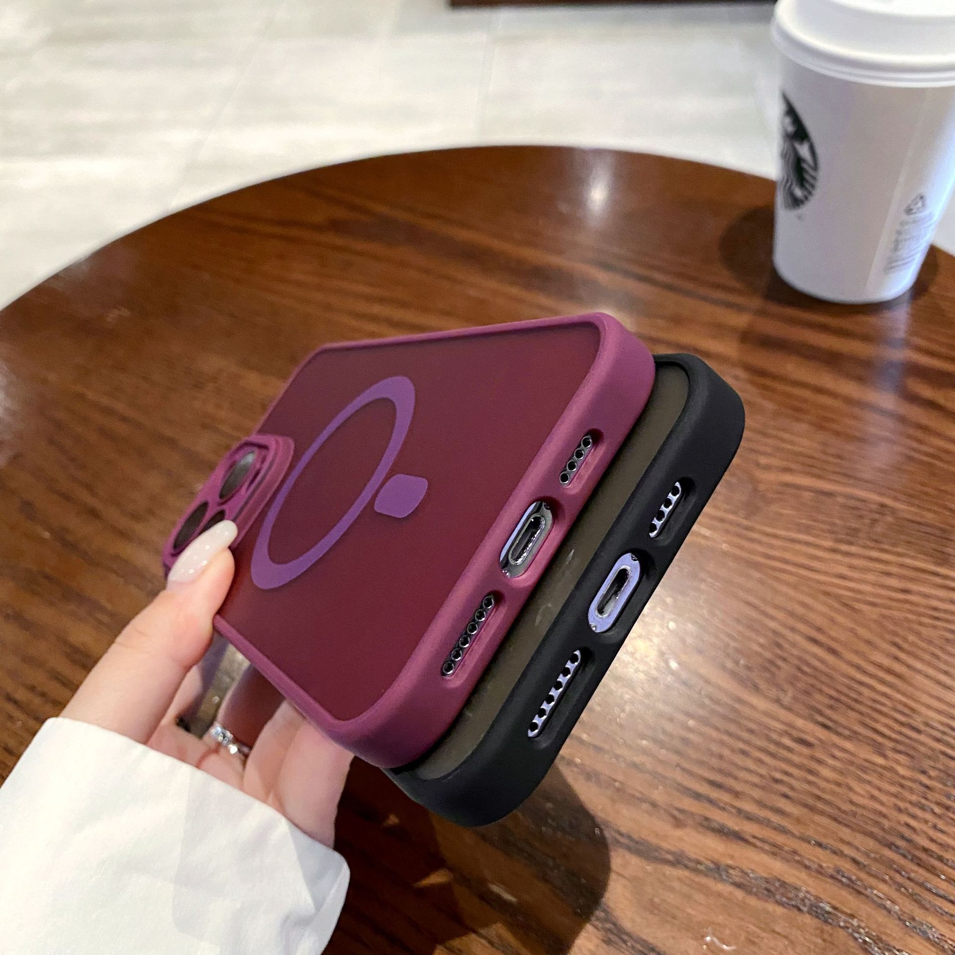 Skin Feel Magnetic Phone Case Anti-drop Shockproof Protective Cover Compatible iPhone 11-17 Series Support Wireless Charging Matte Anti-slip Full Body