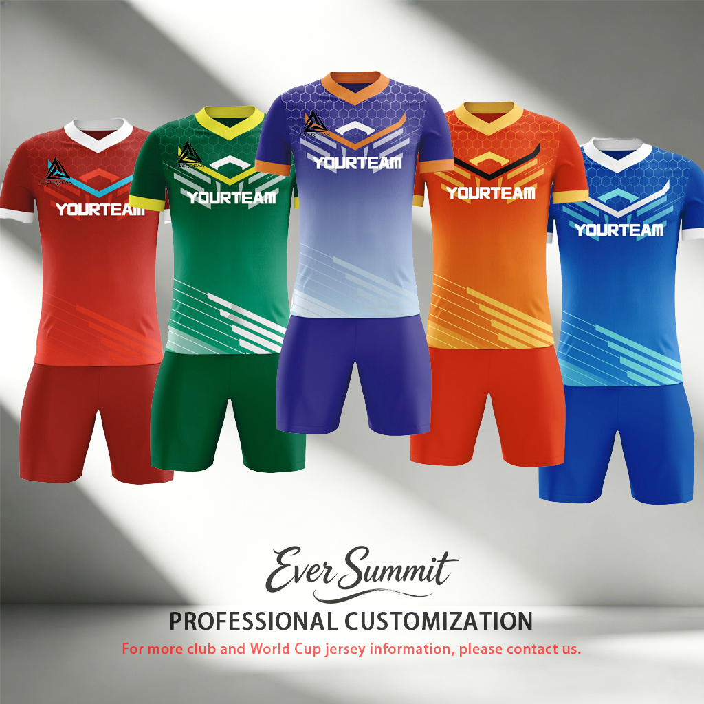Custom Soccer Jersey Set Men Purple Blue Gradient Football Uniform with Shorts Personalized Name Number Breathable Quick Dry Kit