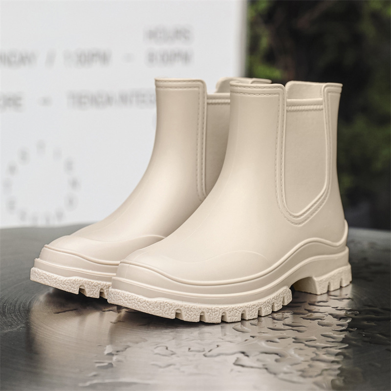 luxury designer boots 2026 New Women's Short Rain Boots, Fashion Waterproof Anti-Slip Rubber Shoes for Outdoor free shipping