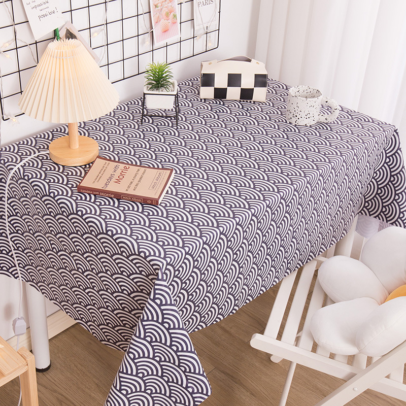 YL-38695 Custom PVC tablecloth, waterproof and oil-proof, desk decoration, dustproof tablecloth, coffee table mat