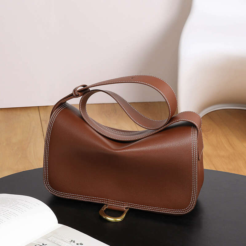 Women New Fashion Genuine Leather Crossbody Bag Light Luxury Large Capacity Versatile Underarm Shoulder Bag SENYY