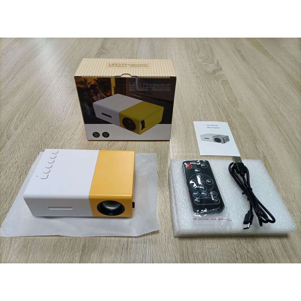 YG300 Cross border Exclusive LCD Projector, Home Theater HD Smart Mini Portable Video Media Player for Bedroom Living Room