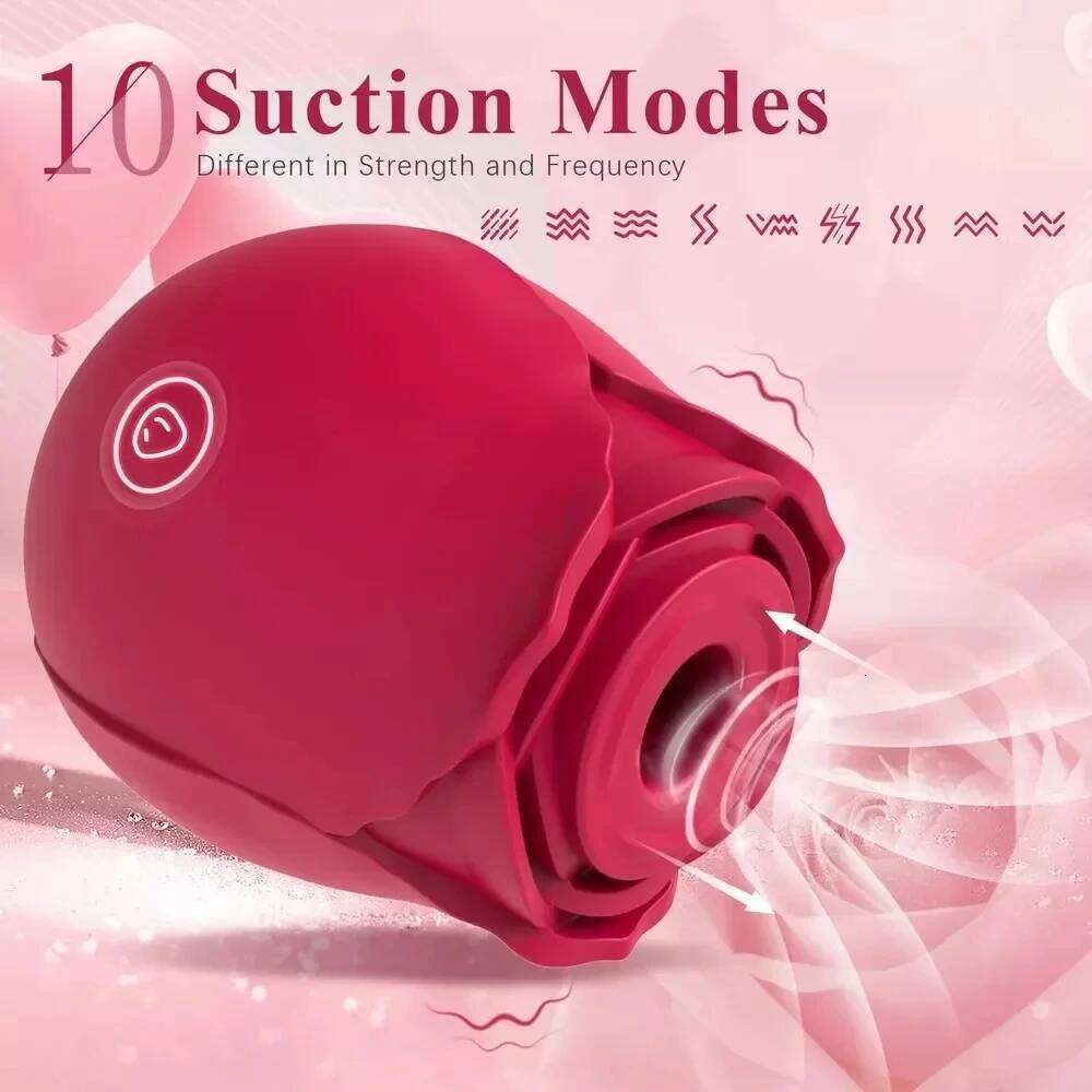 Rose Sucking Masturbator Wand with AV Vibration, Love Egg for Women, Adult Pleasure Toy J260525 - view 5