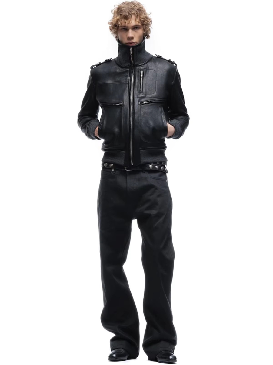 MIJKO Pure Black Raw Denim Jeans TJ179