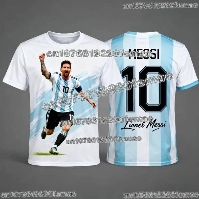 Men's MESSI football t-shirt, summer model 2026, superstar graphic design. Jersey for collectors. Casual sports style.