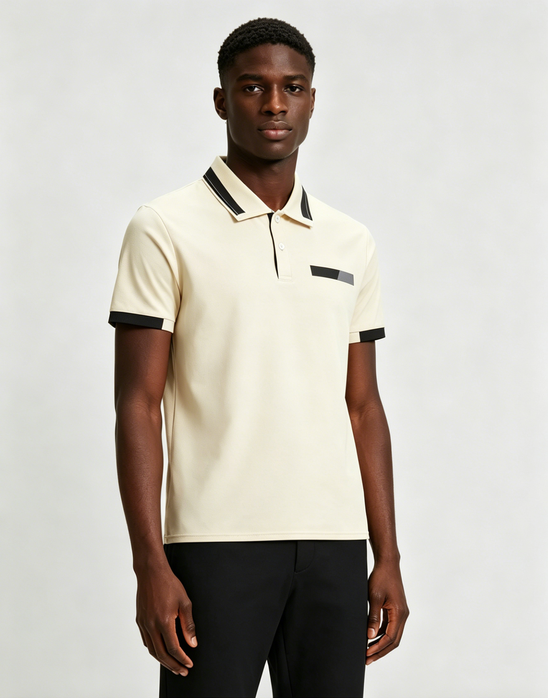 Men's Polos Polo Shirt Fashion Business Casual Crew Neck Short Sleeve Simple Solid Color Formal Stripes Patchwork Summer Black T Clothing