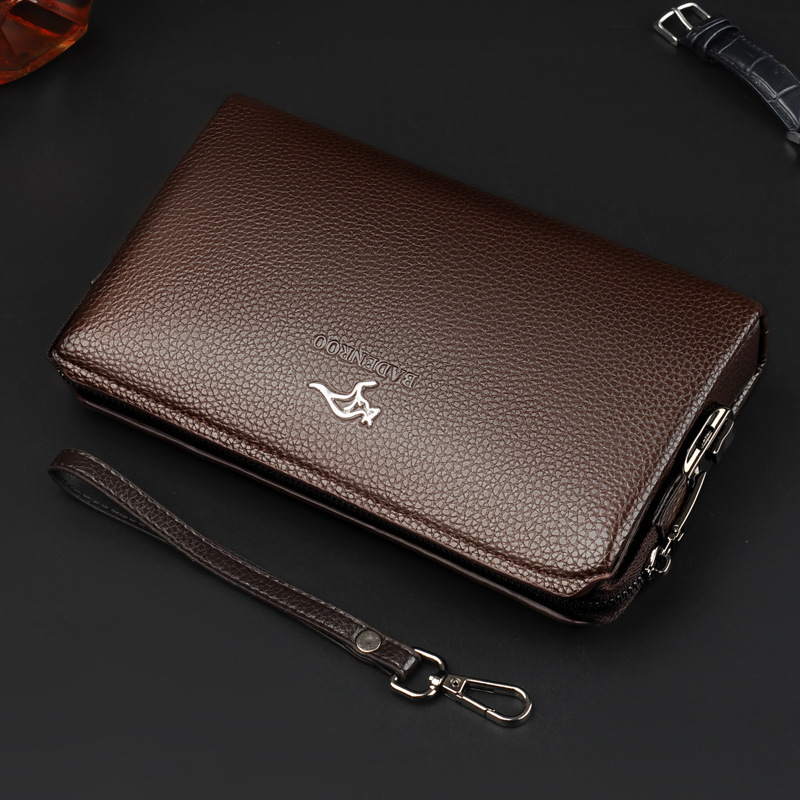 Password Lock Men's Clutch Bag Genuine Leather Envelope Bag Fashion Business Clutch Wallet Man Wrist Bag Leather Men Hand Bag