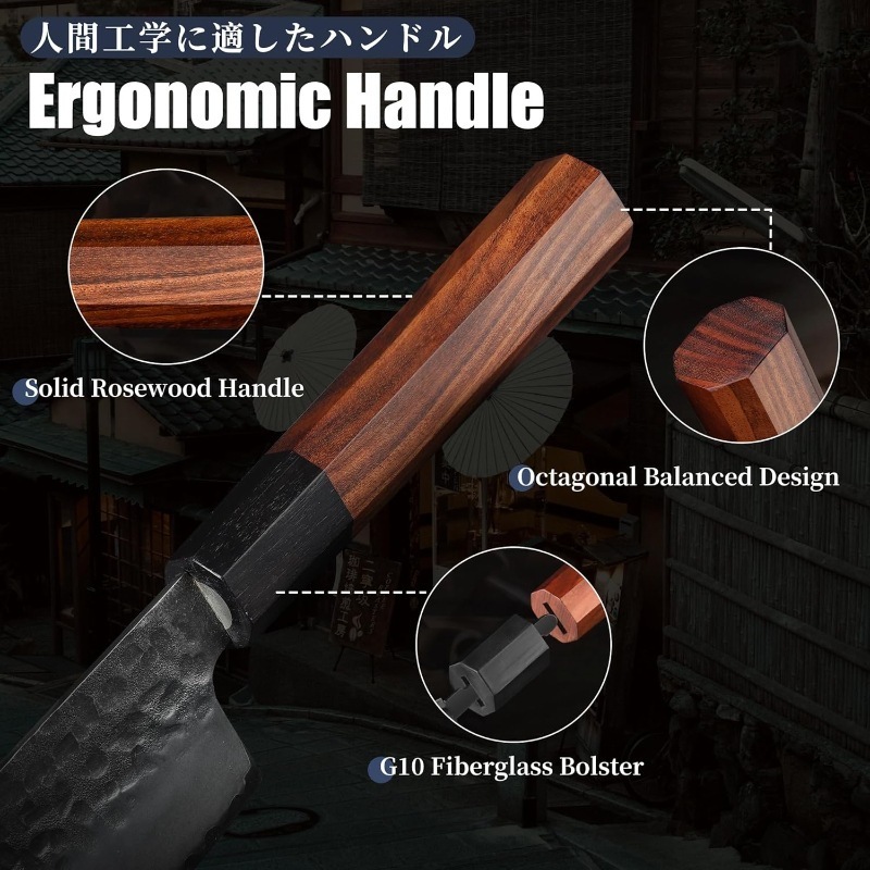 Japanese Classic Hand Forged Santoku Knife Damascus Steel Professional Chef Knives Kitchen Utility Sharp Cleaver Cooking Tool 260304