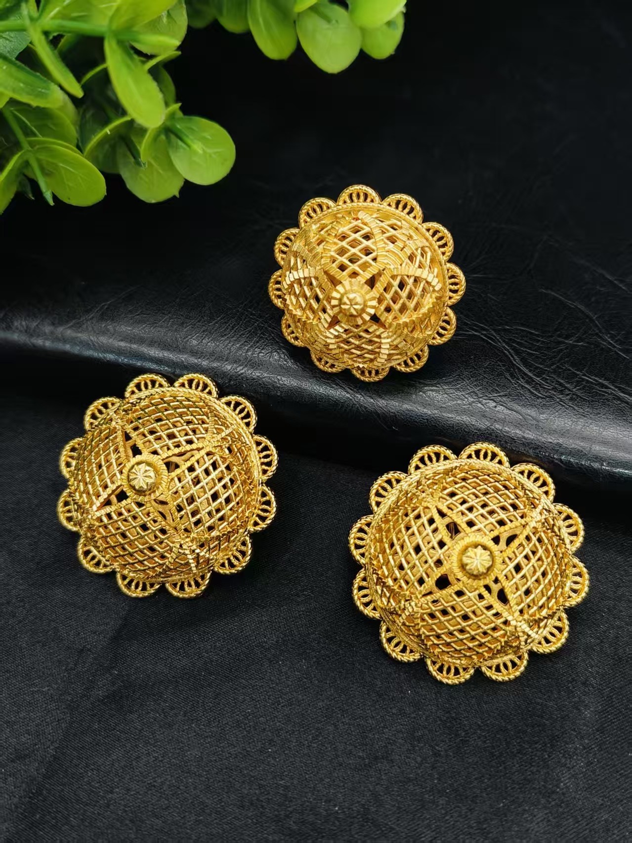 Ins Ethiopian 6pcs Twisted Necklace Sets For Women Wedding Dubai Gold Plated African Jewelry Set Indian Jewellery Anniversary Gifts