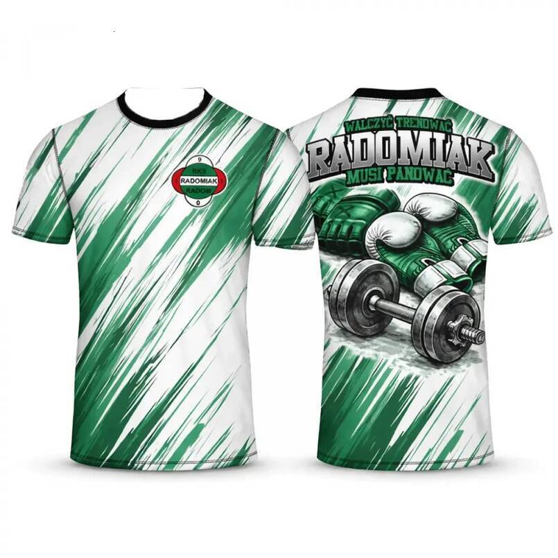 3D printed t-shirt of the Polish football team Radomiak Radom, unisex, quick-drying, multiple colors, casual sports shirt for children.