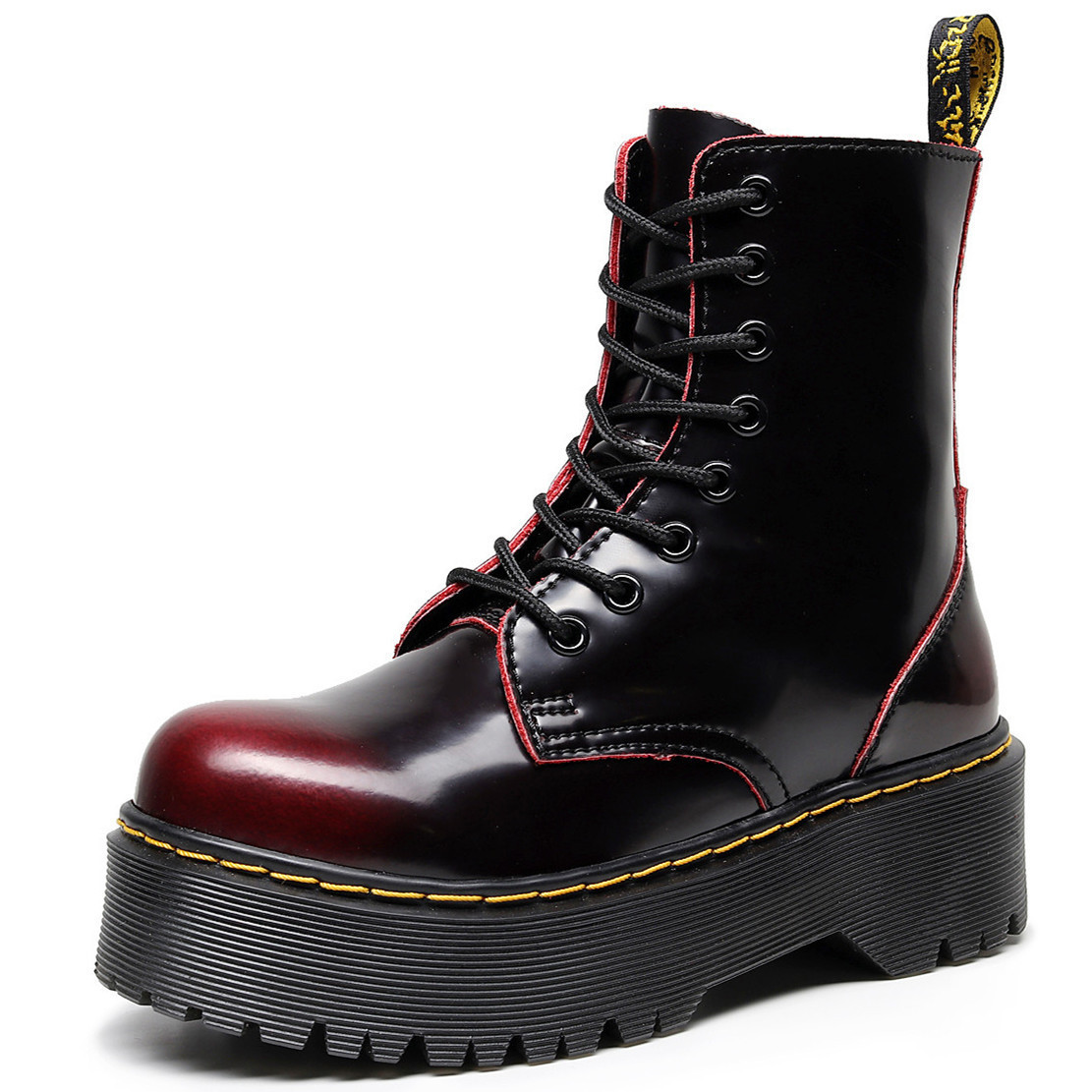 AIYUQI Women Ankle Boots Genuine Leather Retro Laceup Highheel Women Short Boots Largesize Nonslip Platform Female 250929