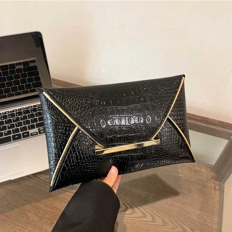 Fashion Crocodile Pattern Envelope Clutch Womens Handbags For Gifts Designer Casual Ladies Purses Phone PocketZHR260525