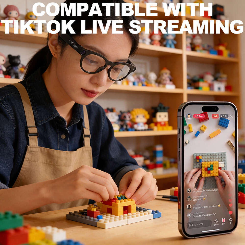 Smart Glasses CY05 HD Live Streaming Video Recording Photo Taking Real Time Translation AI Voice Conversation Wireless Bluetooth Smart Eyeglasses