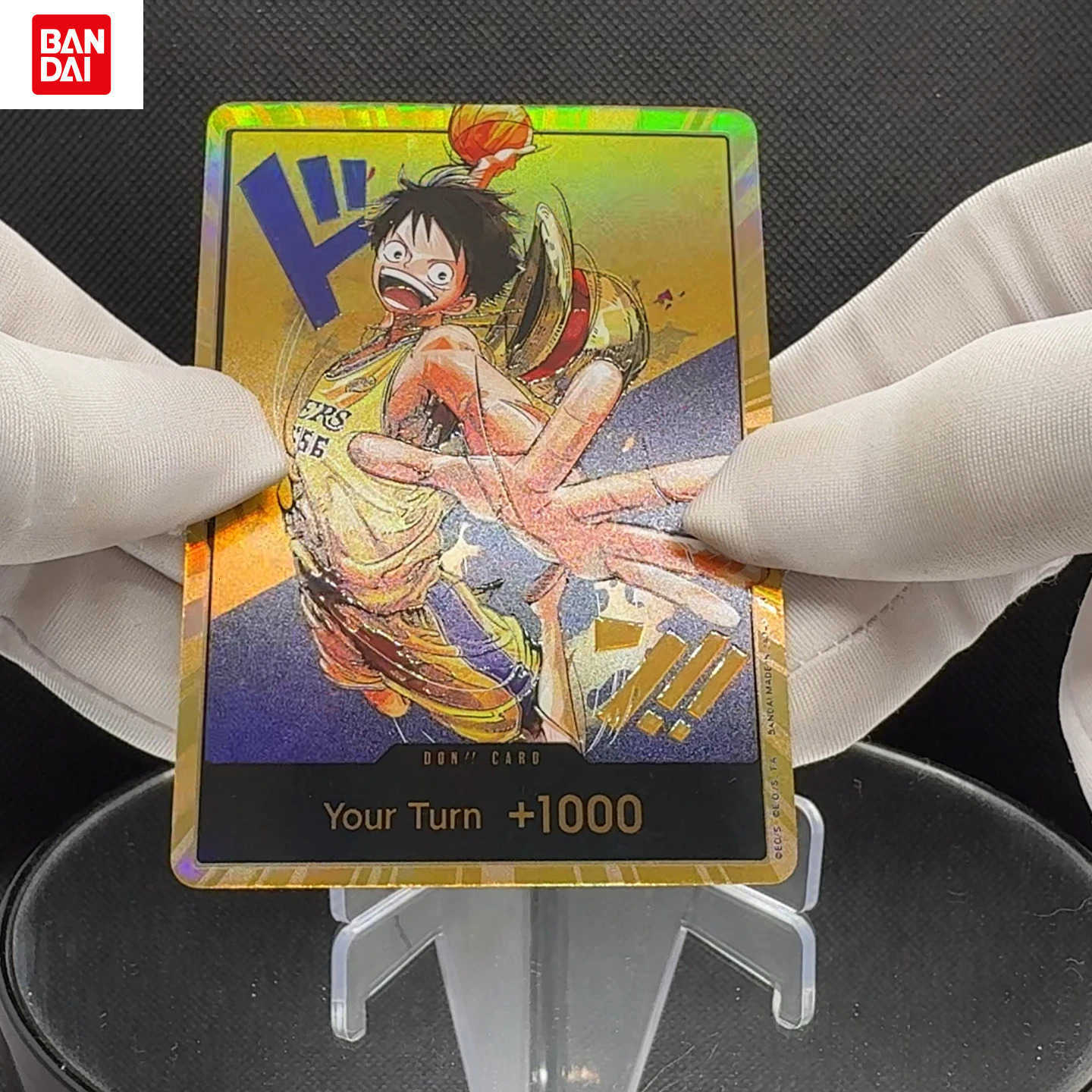 One Piece OPCG English Golden Holographic 3D Textured DON card Straw Hat Crew x Lakers DON card Anime Collectible Cards L260525A8N8