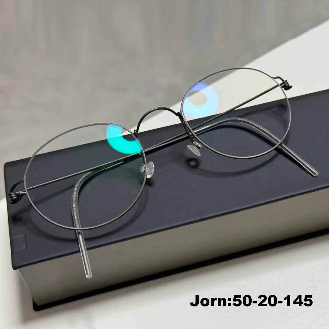 Denmark Men Oval Ultralight Glasses Frame JORN Air Women Simple Business Eyeglasses Gold Wire Thin Rim Spectacles 260521