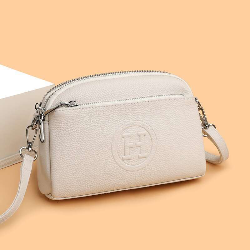 Luxury Brand Designer Bag European And American Women's Mobile Phone Crossbody 2025 New Versatile Simple Korean Style Letter Leather Fashion Zipp - view 3