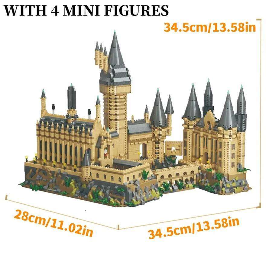 2025 MOC Magic Hogwarts Castle Micro Building Blocks Creative Architecture Scenery Model Kit Kids Christmas Birthday Gifts 26L0525 - view 7