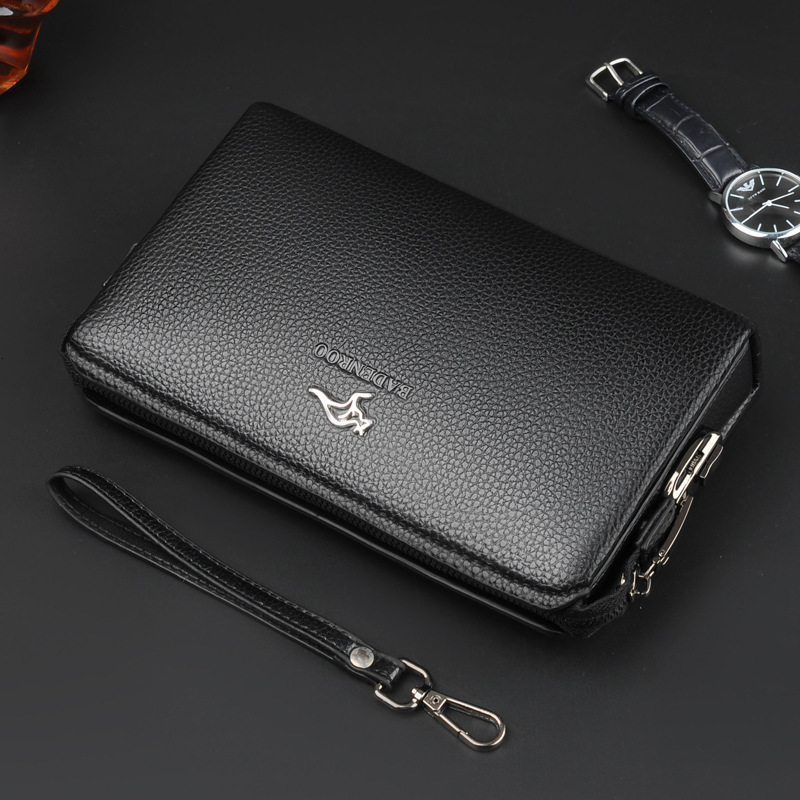 Password Lock Men's Clutch Bag Genuine Leather Envelope Bag Fashion Business Clutch Wallet Man Wrist Bag Leather Men Hand Bag