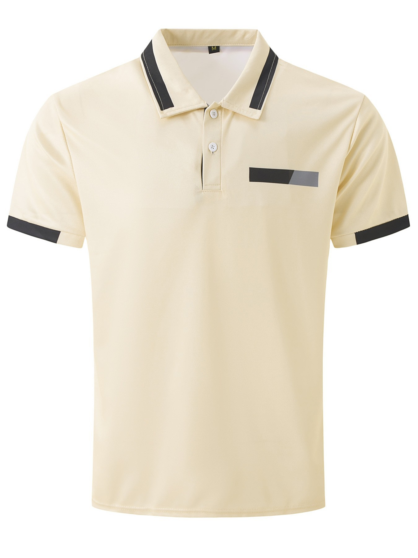 Men's Polos Polo Shirt Fashion Business Casual Crew Neck Short Sleeve Simple Solid Color Formal Stripes Patchwork Summer Black T Clothing