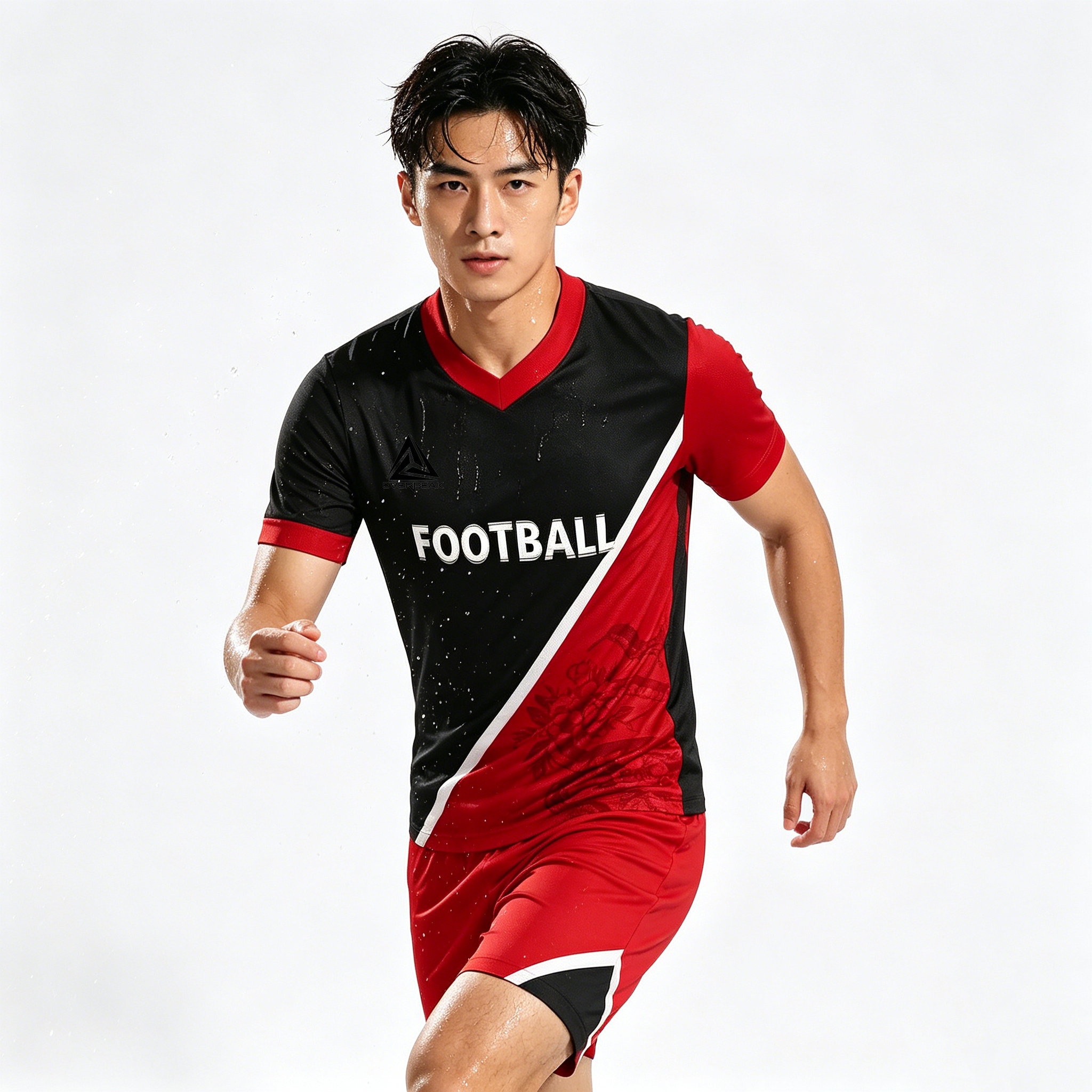 Custom Split Color Soccer Jersey Set Men Quick Dry Football Uniform with Shorts Customizable Team Name Number Logo for Sports - view 6